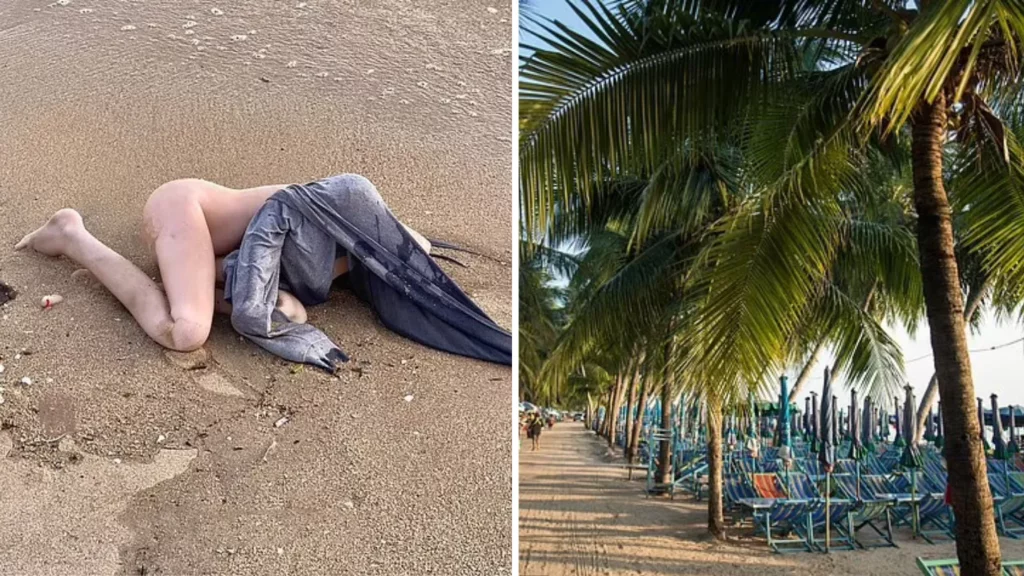 A 'dead body' discovered on a Thai beach has been identified as a £470 'ultra-realistic' s3x doll