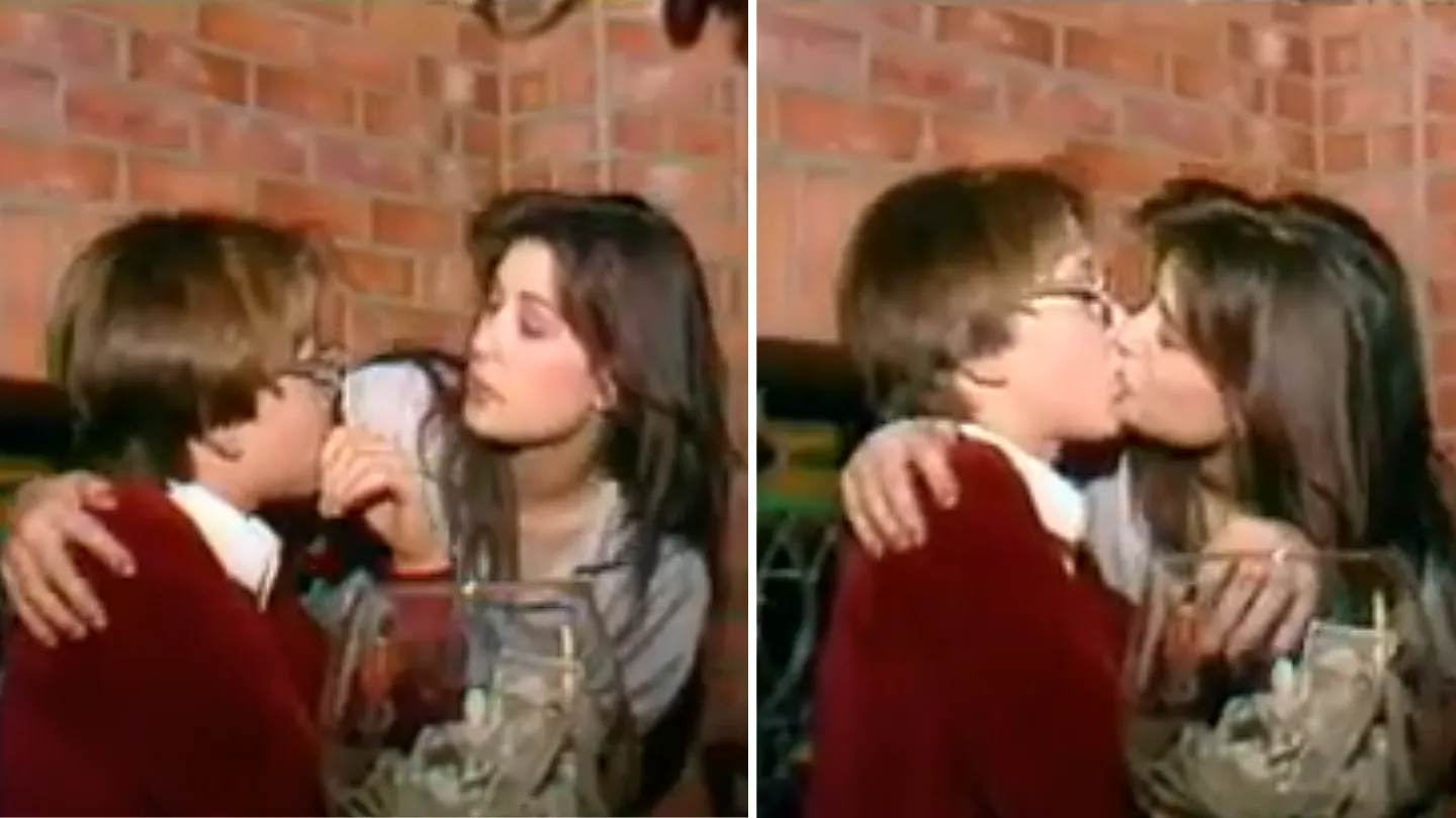 Demi Moore sharing a kiss with a 15-year-old boy