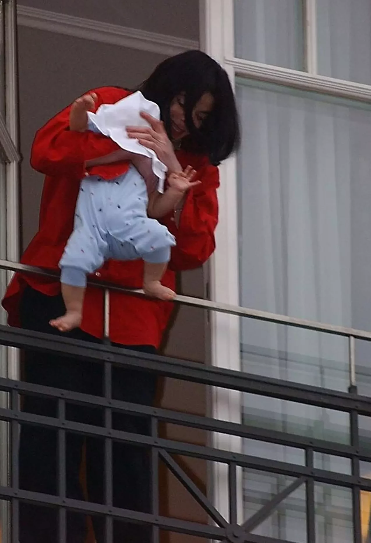 MJ later apologized for holding his baby out of a balcony window.