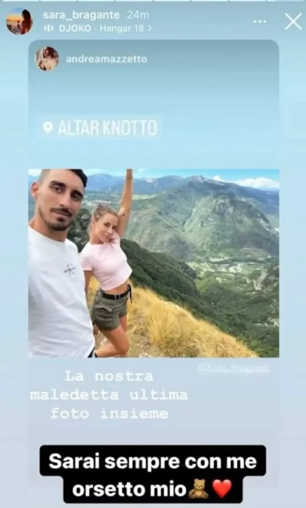 Sara Bragante instagram story