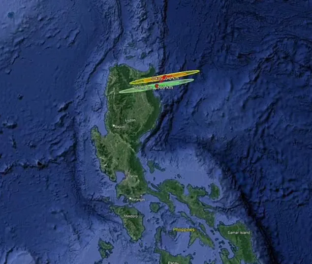 The asteroid is expected to strike to the east of the Philippines on Wednesday 