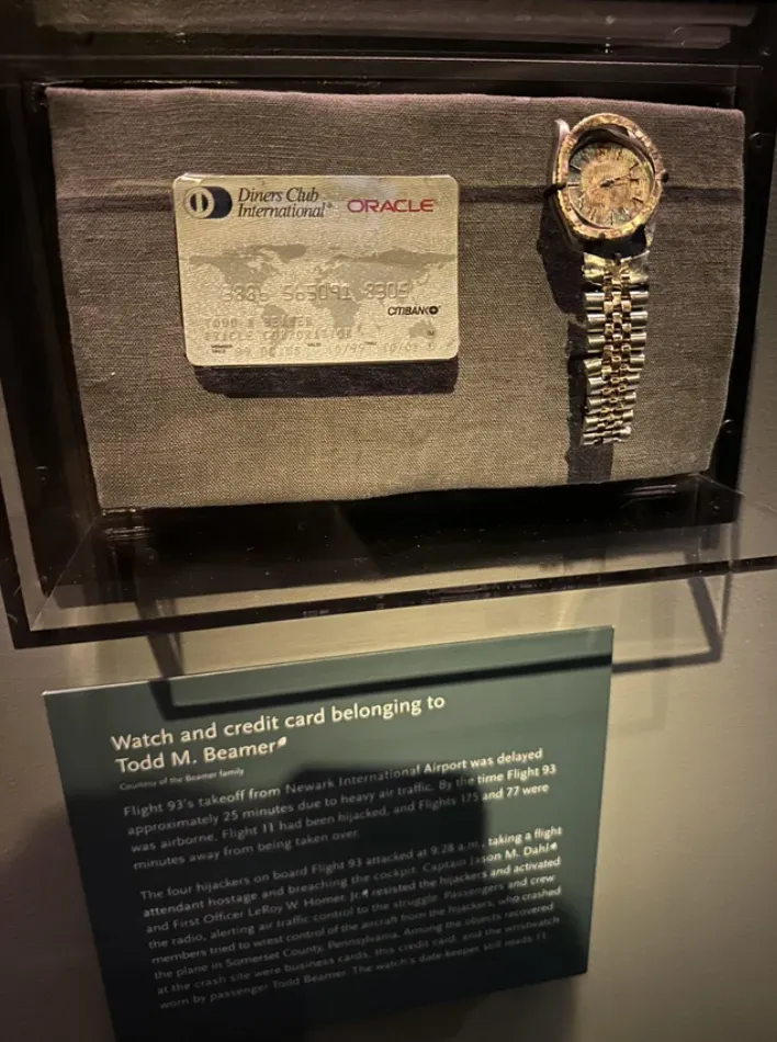 Todd Beamer watch today at 9:11 museum