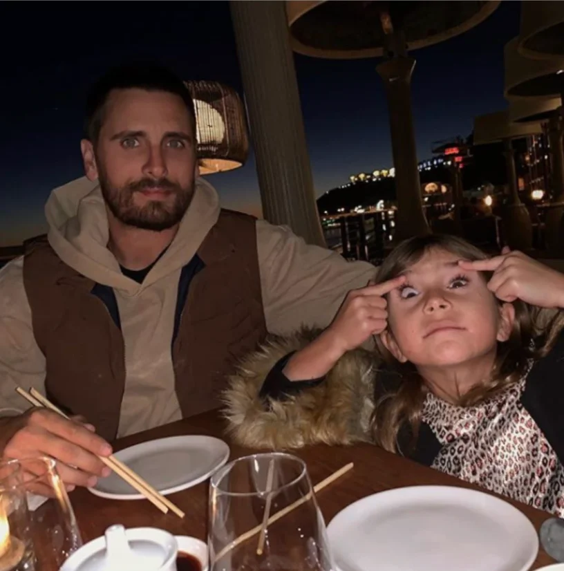 Scott Disick with his daughter