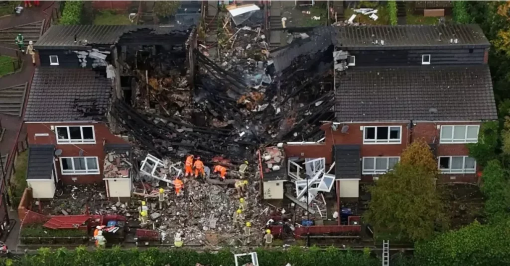 explosion badly impacted six flats