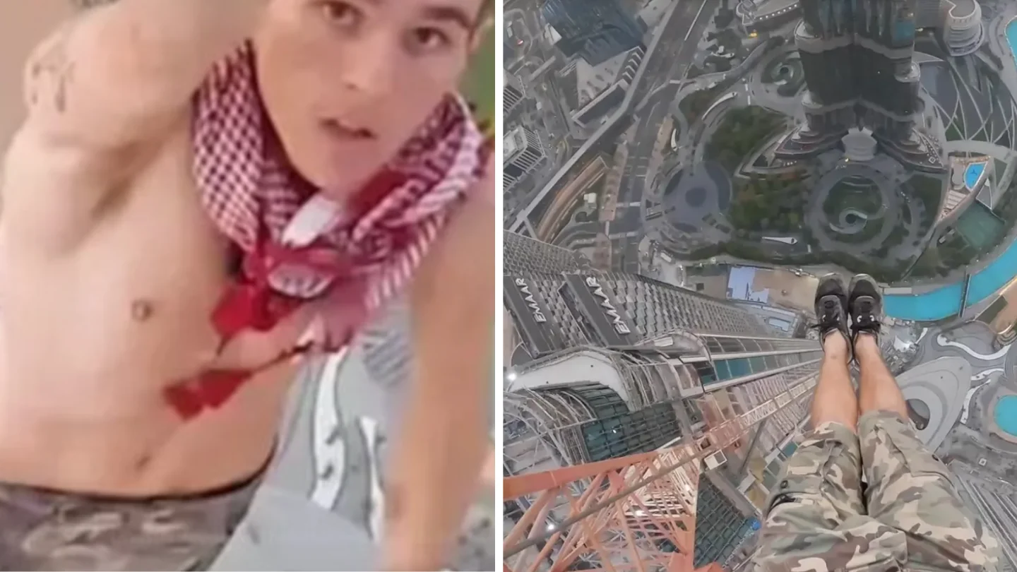 Daring Free Climber Scales 1,200ft Above Dubai