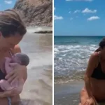 Woman Delivers Baby in Sync with Ocean Waves