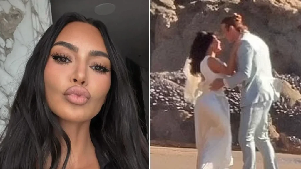 Kim Kardashian Weds Co-Star in All Fair Beach Scene