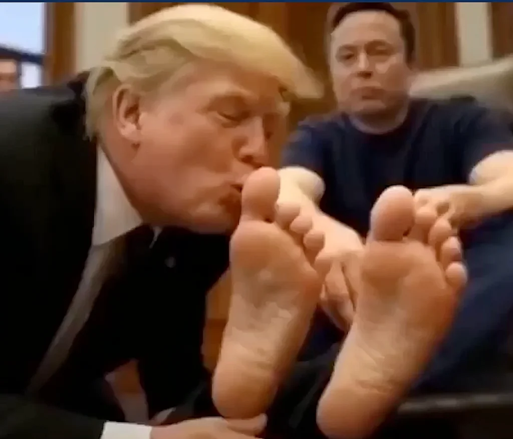 Trump Kissing Musk Feet 