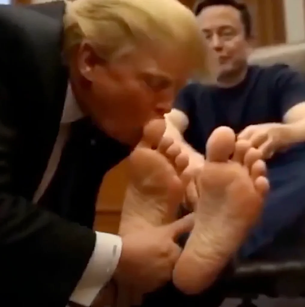 Video of Trump Kissing Musk Feet