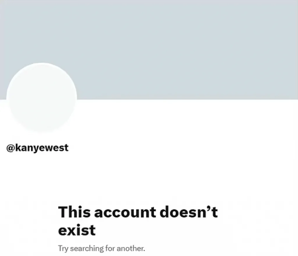 West's account was deactivated shortly after.