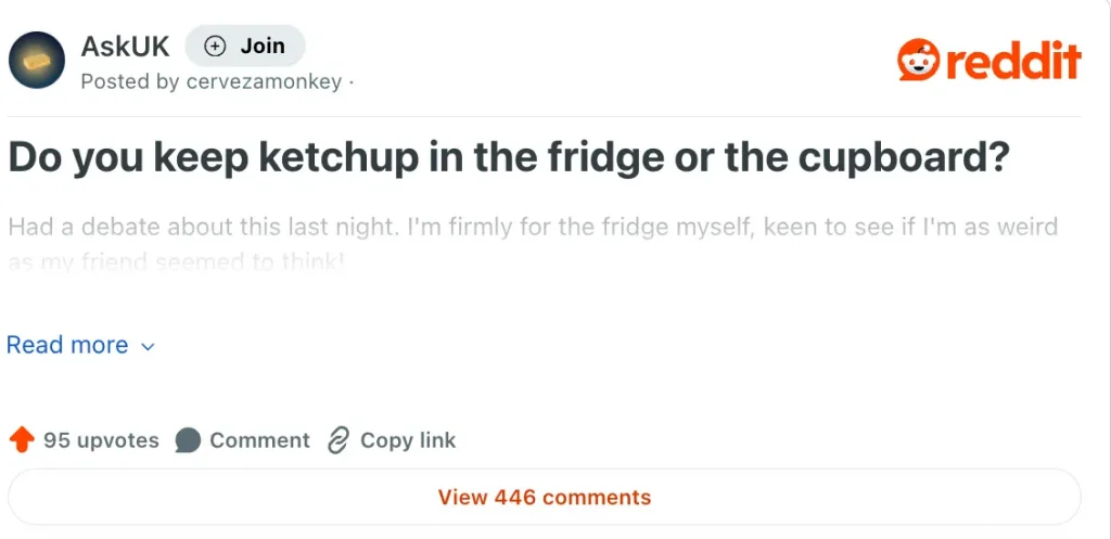 do you keep ketchup in fridge