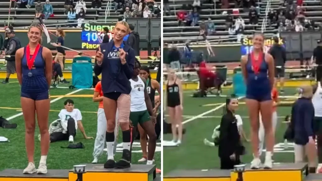 High School Girl Sparks Outrage and Applause After Posing as Winner Over Trans Athlete