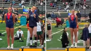 High School Girl Sparks Outrage and Applause After Posing as Winner Over Trans Athlete